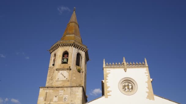 葡萄牙Tomar的Igreja Sao Joao Baptista教堂 — 图库视频影像