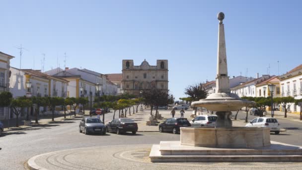 Vila Vicosa Main Street Alentejo Portugal — Stock Video