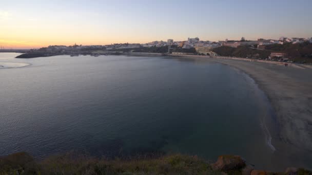 Пляж Синес Закате Португалии — стоковое видео