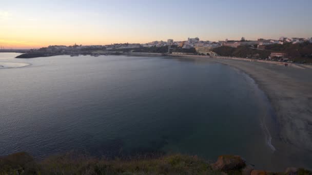 Sines Beach Bei Untergang Portugal — Stockvideo