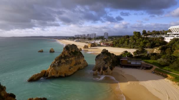 Spiaggia Praia Alvor Algarve Portogallo — Video Stock