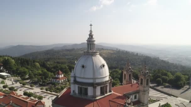 Santuario Sameiro Santuario Vista Aérea Drones Braga Portugal — Vídeo de stock