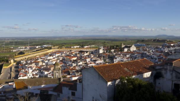 Miasto Elvas Wewnątrz Muru Obronnego Alentejo Portugalia — Wideo stockowe