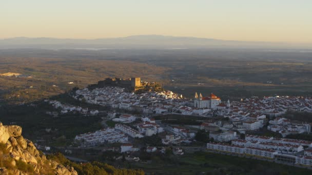 Castelo Vide Alentejo Portugal Desde Serra Sao Mamede — Vídeo de stock