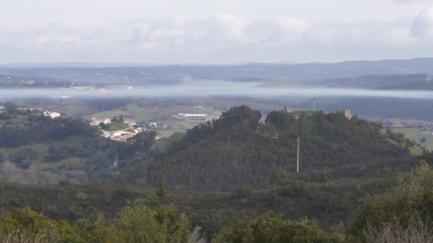 Panoramatický Výhled Hrad Aljezur Portugalsku — Stock video