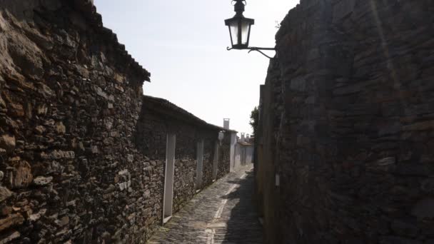 Rua Aldeia Monsaraz Com Casas Pedra Alentejo Portugal — Vídeo de Stock