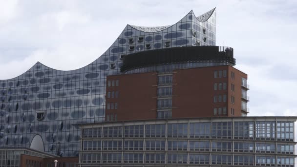 Vista Sala Conciertos Elbphilharmonie Hamburgo Alemania — Vídeos de Stock