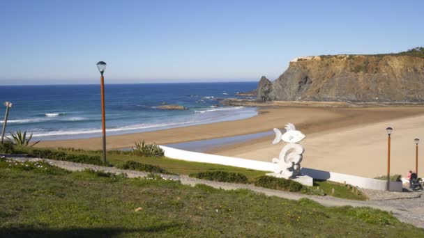 葡萄牙Costa Vicentina的Praia Odeceixe海滩 — 图库视频影像