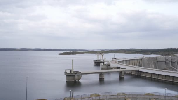 葡萄牙Alentejo的Barragem Alqueva水坝 — 图库视频影像