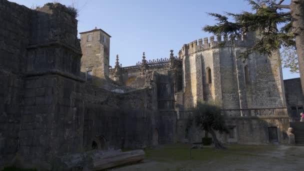 葡萄牙托马尔的基督修道院召集人 — 图库视频影像
