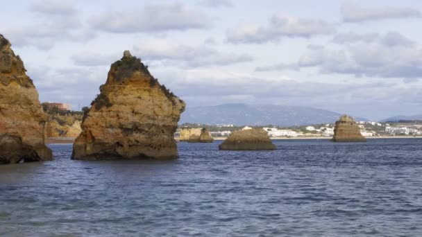 Portekiz Lagos Ponta Piedade — Stok video