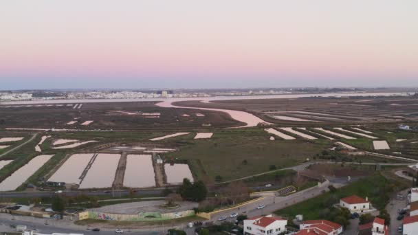 Letecký Bezpilotní Letoun Castro Marim Algarve Portugalsko — Stock video