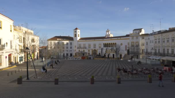 Elvas Praca Republica Plaza Alentejo Portugal — Stockvideo