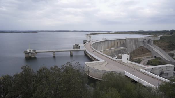葡萄牙Alentejo的Barragem Alqueva水坝 — 图库视频影像