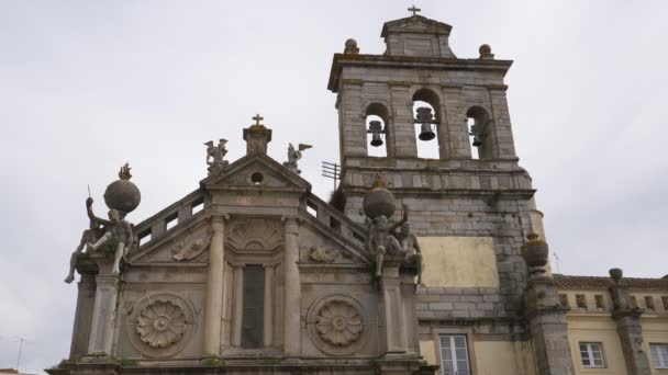 Evora Kilisesi Sao Francisco Saint Francis Alentejo Portekiz — Stok video