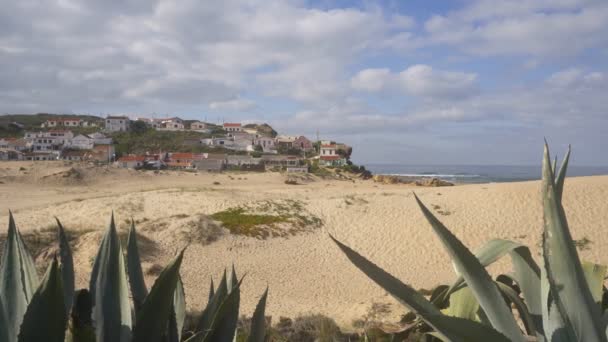 Praia Monte Clerigo Plajı Costa Vicentina Portekiz — Stok video