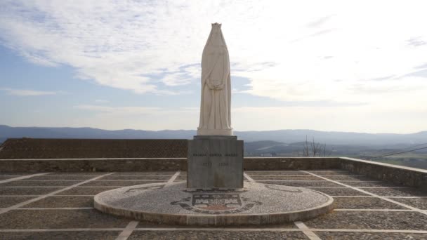 Königin Isabel Elizabeth Statue Estremoz Portugal — Stockvideo