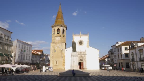 Igreja São João Baptista Igreja Tomar Portugal — Vídeo de Stock