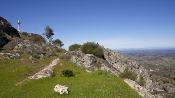 Gunung Landscape Sekitar Marvao Alentejo Portugal — Stok Video