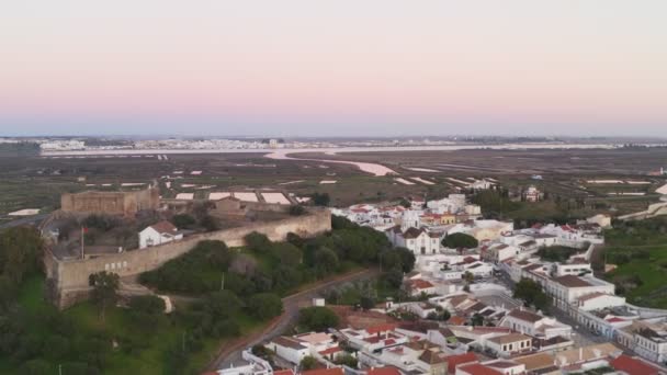 Castro Marim City Aerial Drone View Algarve Portugal — Stock Video