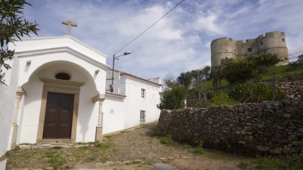 ポルトガルのAlentejoにあるEvoramont教会と城 — ストック動画
