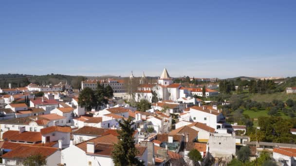 Vila Vicosa Slott Utsikt Över Staden Alentejo Portugal — Stockvideo