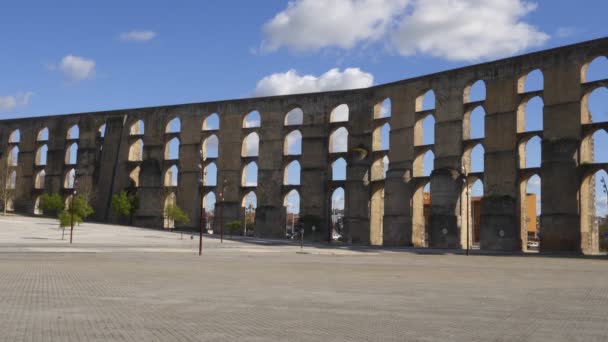 Amoreira Aqueduct Elvas Στο Alentejo Πορτογαλία — Αρχείο Βίντεο