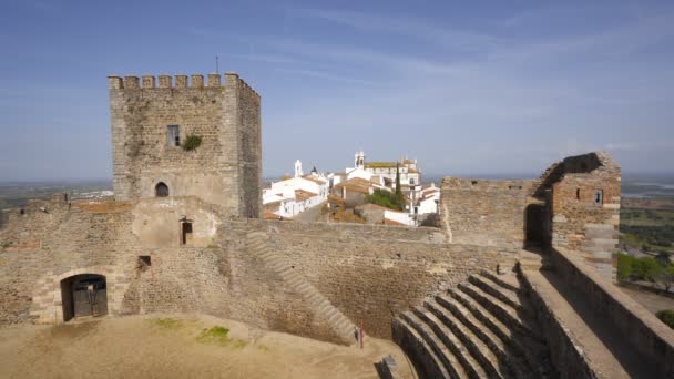 葡萄牙Alentejo的Monsaraz城堡 — 图库视频影像