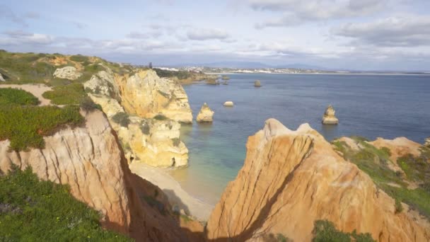 Playa Praia Camilo Lagos Portugal — Vídeo de stock
