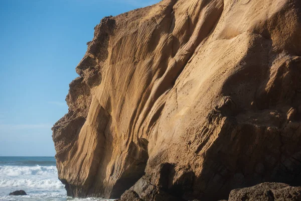 Głaz Skalny Praia Santa Cruz Torres Vedras Portugalia — Zdjęcie stockowe