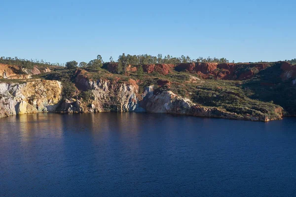 Lago Contaminado Una Antigua Mina Abandonada Mina Sao Domingos Portugal — Foto de Stock