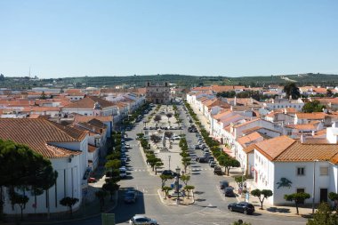 Vila Vicosa kale manzarası Alentejo, Portekiz