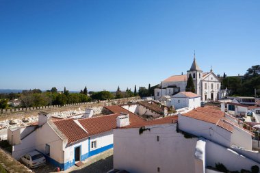 Portekiz, Alentejo 'daki şatonun içindeki Vila Vicosa binaları