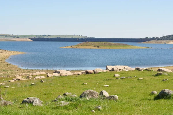 Embalse Del Lago Barragem Caia Alentejo Portugal — Foto de Stock