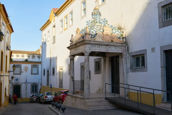 Knihovna Elvas Biblioteca Obecní Vchod Alentejo Portugalsko — Stock fotografie