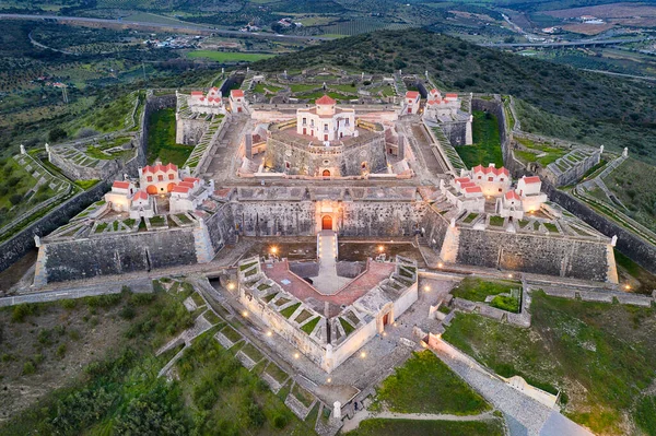 Elvas Fort Drone Vista Aérea Forte Nossa Senhora Graca Portugal — Fotografia de Stock