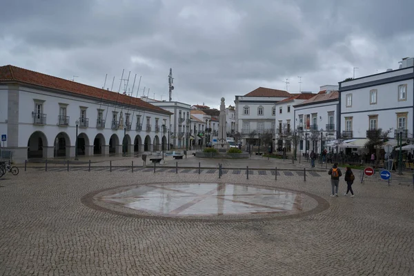 Pessoas Que Passam Por Uma Rua Tavira Algarve Portugal — Fotografia de Stock