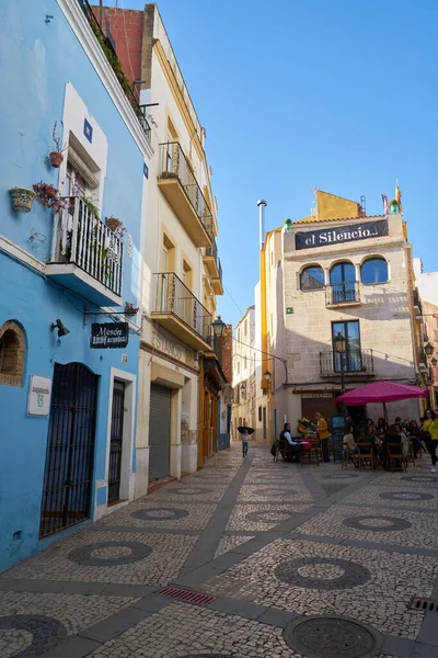 Badajoz Hermosa Vista Calle Antigua Con Edificios Coloridos Tradicionales España — Foto de Stock