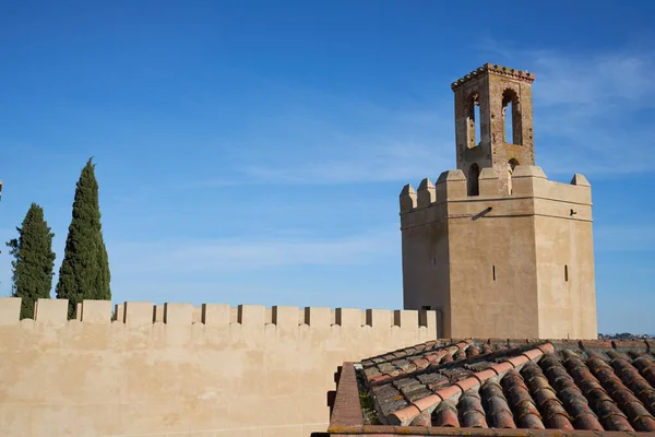 Badajoz Hermosa Torre Del Castillo Árabe España — Foto de Stock