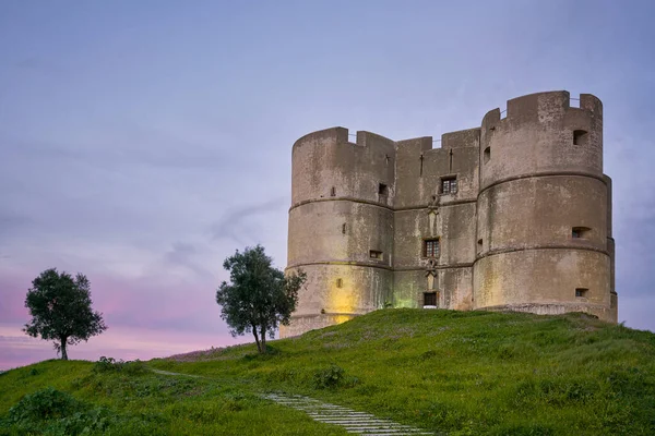 Castello Evoramonte Tramonto Alentejo Portogallo — Foto Stock