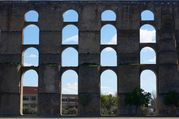 Acueducto Amoreira Ciudad Elvas Alentejo Portugal — Foto de Stock