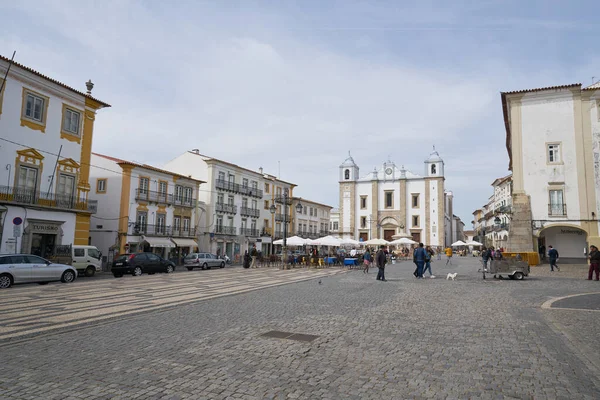 Plaza Praca Giraldo Evora Portugal —  Fotos de Stock