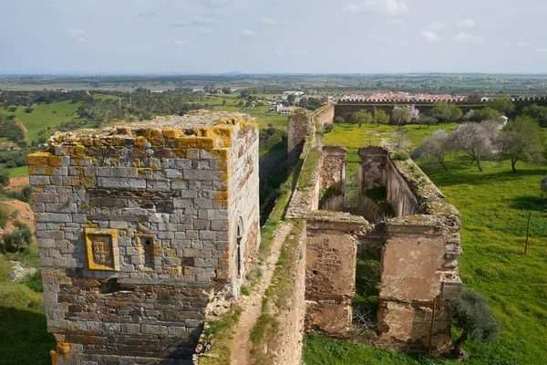 Castillo Mourao Ruina Edificio Histórico Interior Alentejo Portugal — Foto de Stock