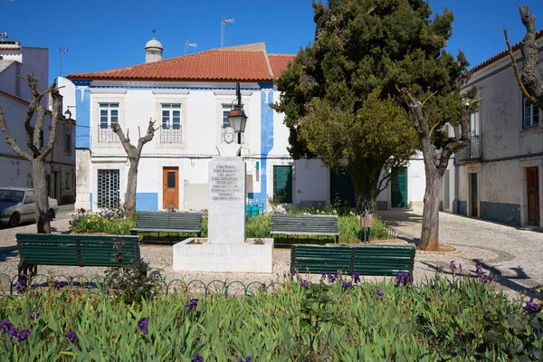 Vila Vicosa Pueblo Calle Con Casas Blancas Alentejo Portugal — Foto de Stock