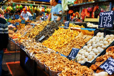 İspanya, Barselona 'daki La Boqueria Pazarı