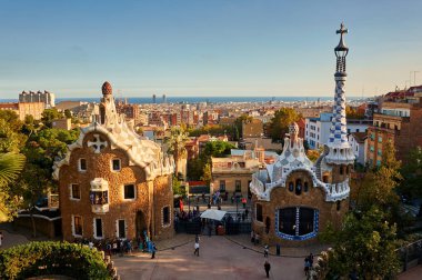 Barselona, İspanya 'da Park Guell