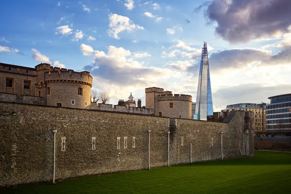 Fragmento Torre Londres Atardecer Londres Inglaterra — Foto de Stock