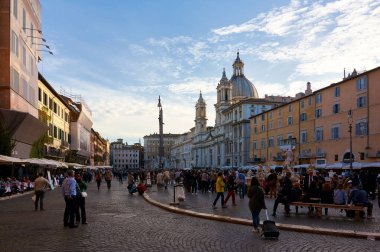 Roma, İtalya 'daki Piazza Navona