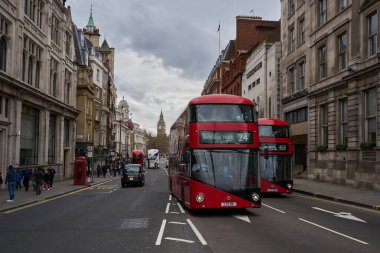 İngiltere 'de Londra kırmızı otobüsü
