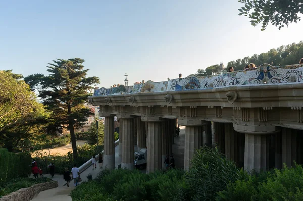 Edificio Park Guell Barcelona España — Foto de Stock